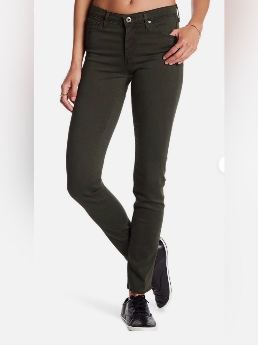 AG Adriano Goldschmied The Legging Ankle Super Skinny Jeans Black Size 26 R